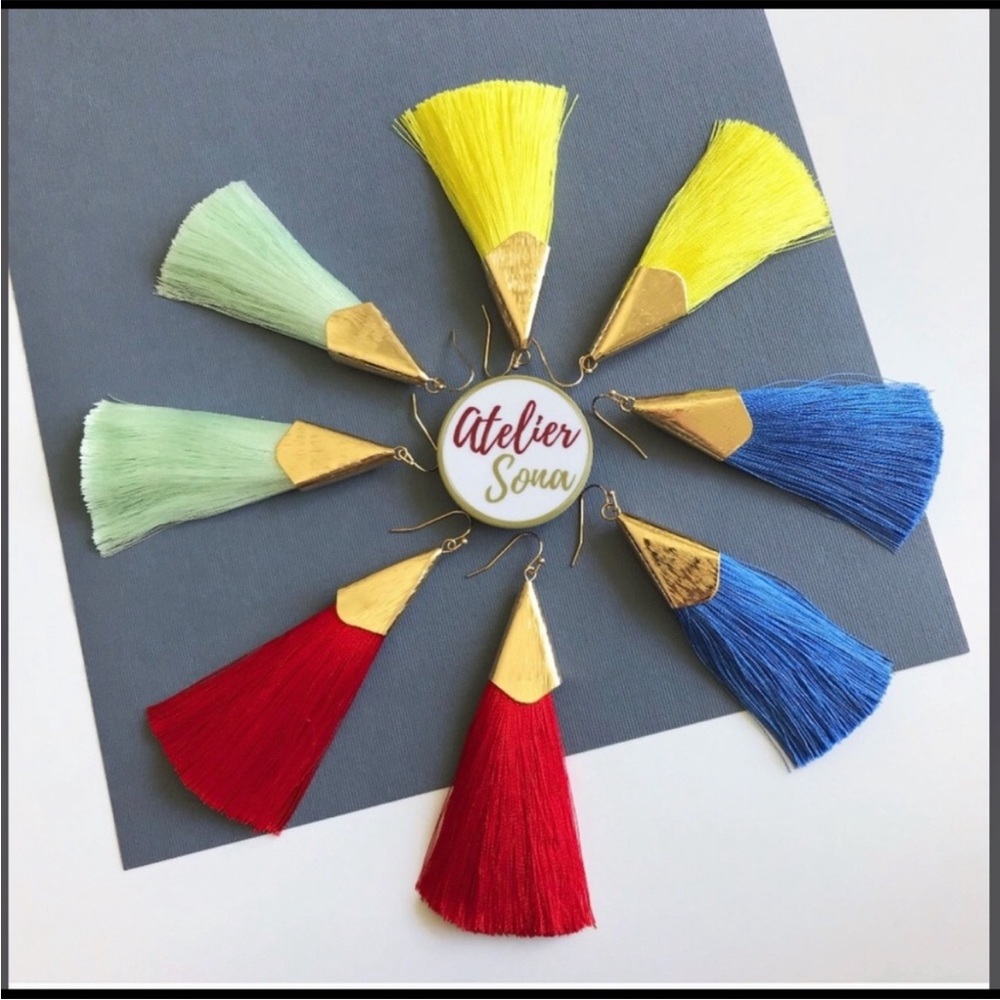 💋HOST PICK💋SILK FRINGE TASSEL EARRINGS